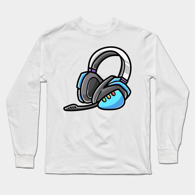 Headphone Long Sleeve T-Shirt by rhmnabdlrzk